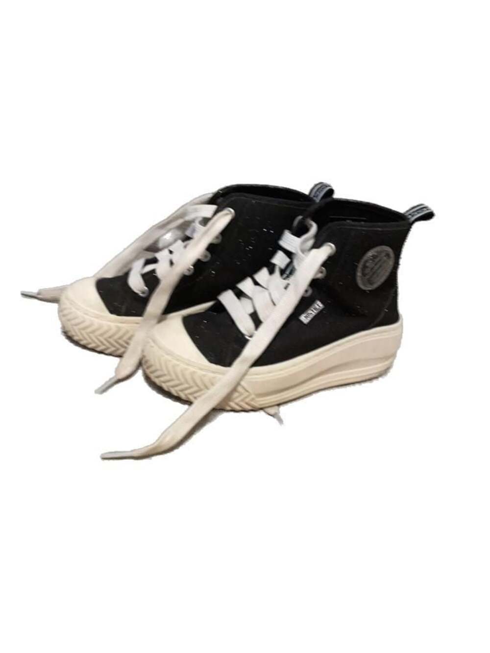 Justice Black High Too Sparkly Sneaker Size 13 like new